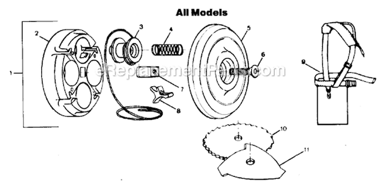 Page A Diagram and Parts List for  Weed Eater Trimmer